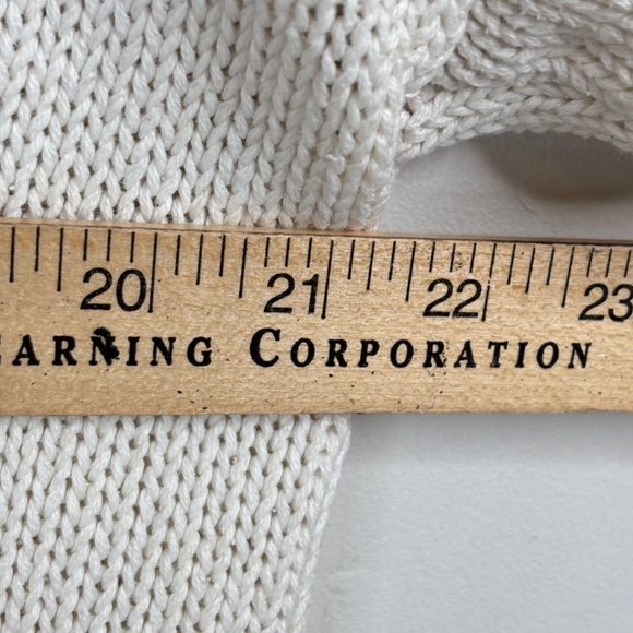 VTG 90s Granny Cardigan L Embroidered Floral Bobble Cottage Granny Chunky Ivory - Picture 8 of 10